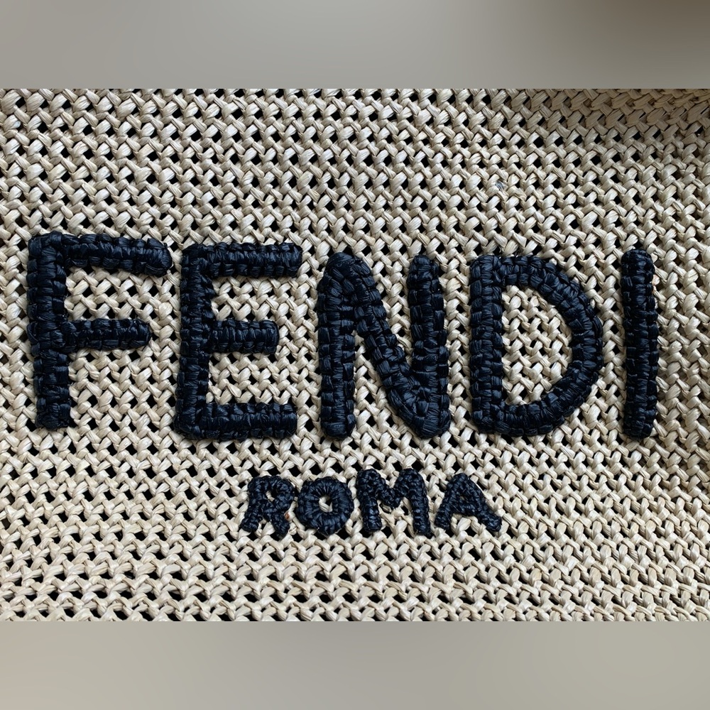 Fendi Raffia Vitello Macrame Large Peekaboo X-Tote - Picture 7 of 16